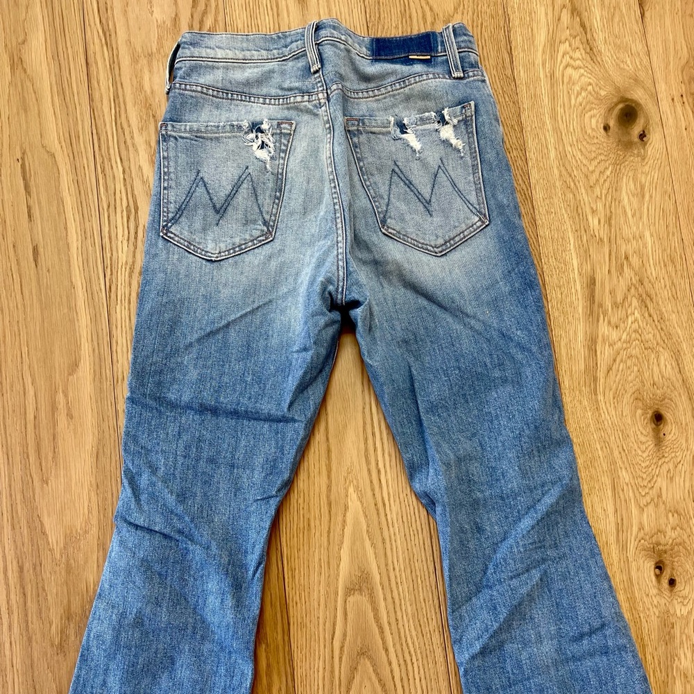 MOTHER Light Blue Cropped Jeans